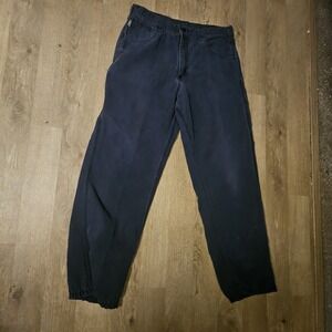 Vintage Eddie Bauer Pants Mens Large Navy Blue Elastic Waist Jogger Outdoors 90s